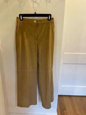Staud faux suede wide leg pants